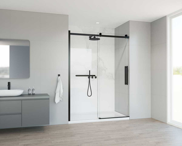 Душевая дверь Vincea Como Soft VDS-1CS150CLB, 1500, черный, стекло прозрачное