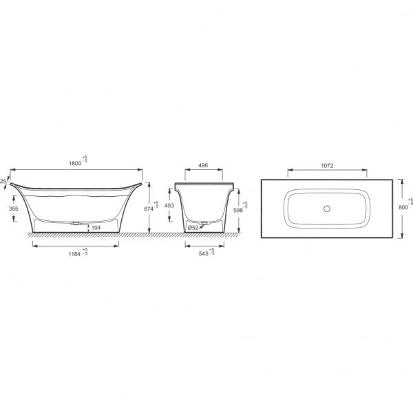 Ванна из искусственного камня Jacob Delafon Grands Boulevards E6D156-0