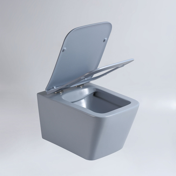 Унитаз подвесной Vincea Q-Line VT1-12MO безободковый, цвет океан мат., soft close сиденье