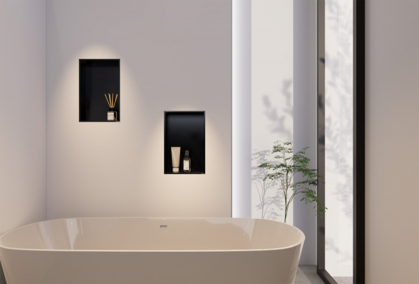 Скрытая настенная ниша из нержавеющей стали ABBER Nischen AN3001MB черная матовая