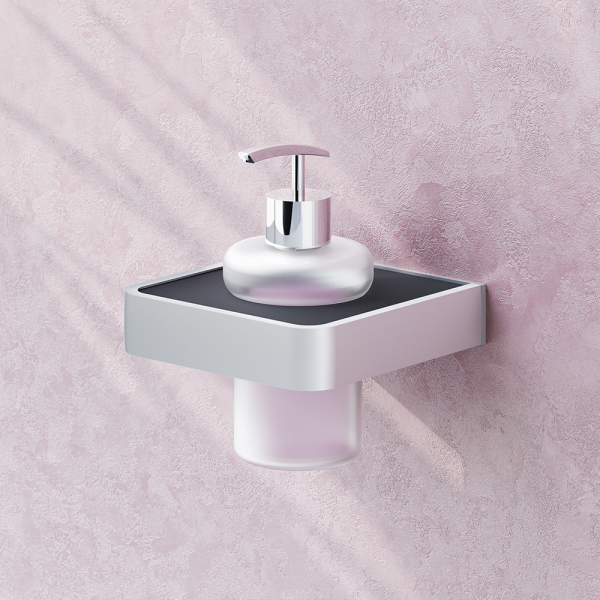 Стеклянный диспенсер для жидкого мыла с настенным держателем Damixa Jupiter, DA7736900