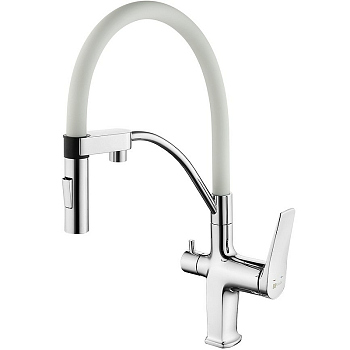 Смеситель для кухни Lemark Comfort (LM3074C-White) Смеситель для кухни Lemark Comfort (LM3074C-White)