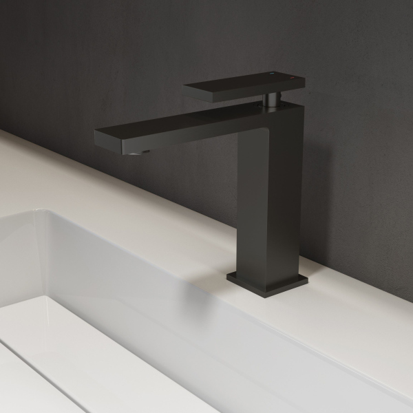 Смеситель для раковины Vincea Dice VBF-2DS1MB однорычажный, черный матовый