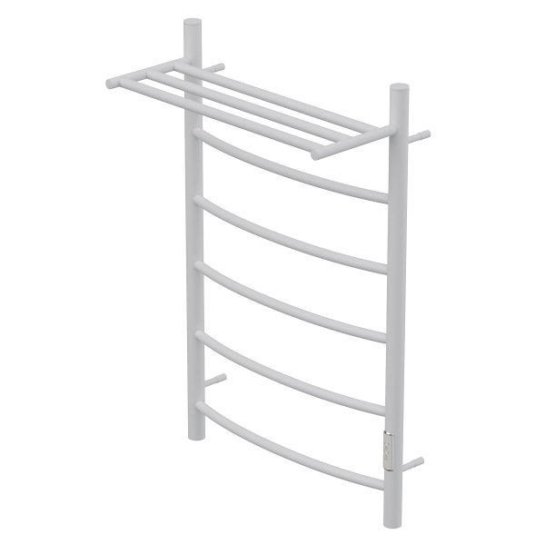 Полотенцесушитель электрический Point PN04858PW П5 500x800 с полкой, диммер справа, белый