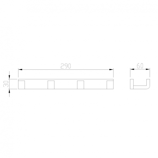 Вешалка на 4 крючка ABBER Westen AA1751G золото матовое