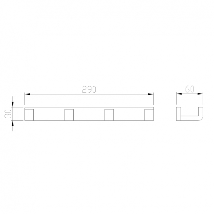 Вешалка на 4 крючка ABBER Westen AA1751G золото матовое