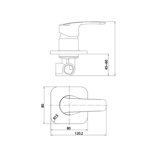 Встраиваемый смеситель с одним выходом IDDIS Ray (RAYSB00i66)