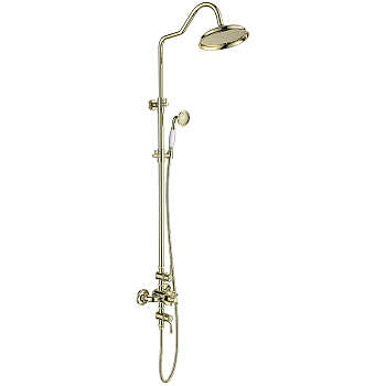 Душевая система Aquatek Классик AQ2563PG с термостатом Полированное золото