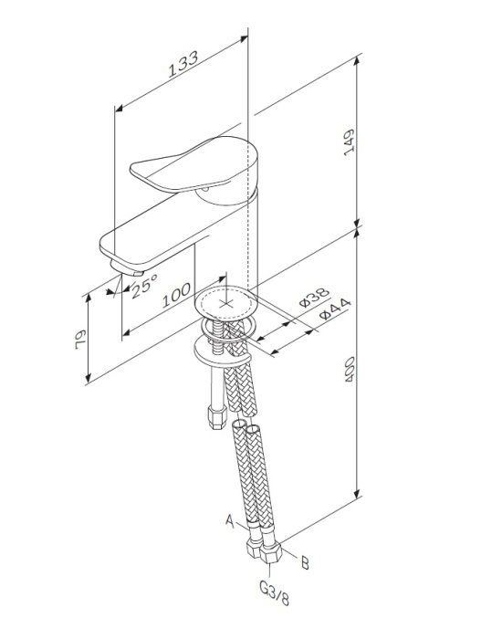 Смеситель AM.PM X-Joy F85A02100 для раковины