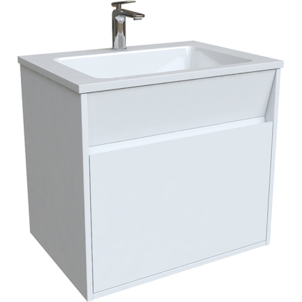 Тумба с умывальником IDDIS подвесная с ящиками белая Esper 60 см (ESP60W0i95K)