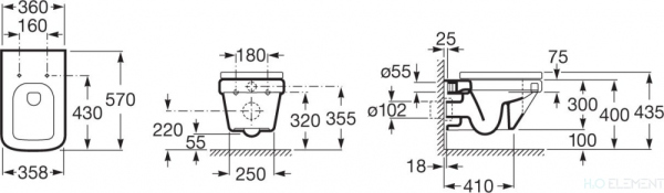 Унитаз Roca Dama-N 346787000