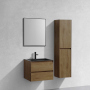 Тумба с раковиной Vincea Luka 600 подвесная, 2 выкатных ящика soft-close, T.Oak, VMC-2L600TO+VCB-13600W