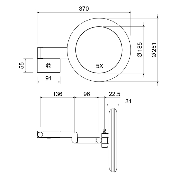 Зеркало с подсветкой Timo Petruma черный (15276/03) Зеркало с подсветкой Timo Petruma черный (15276/03)
