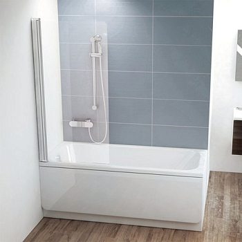 Шторка на ванну Ravak CVS1-80 L Transparent, профиль блестящий