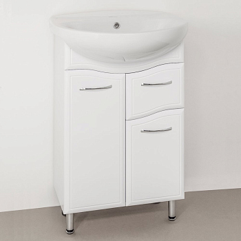 Тумба для комплекта Style Line Эко Волна №11 55 белая