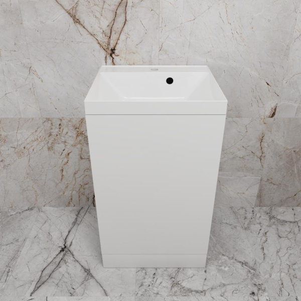 Тумба без раковины напольная "МОНО 50", белый глянец, ЛС-00002449