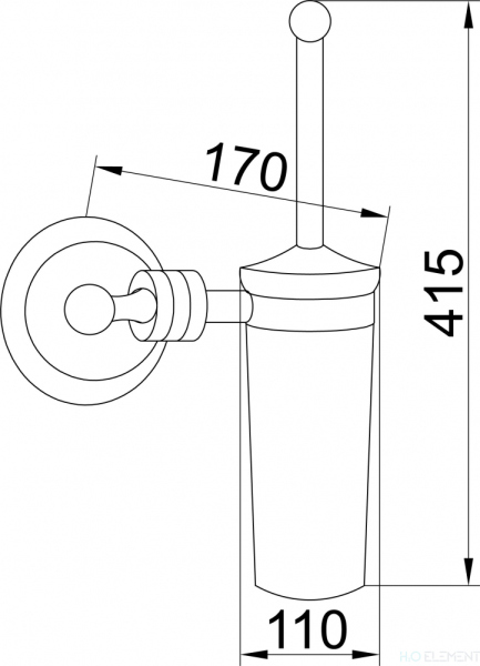 Ершик Boheme Hermitage Chrome 10393