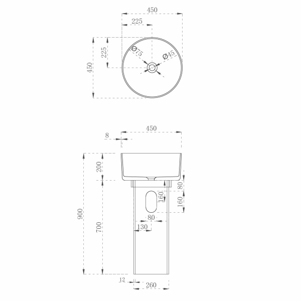 Раковина отдельностоящая прозрачная ABBER Kristall AT2702Vesuvian-H оливковая