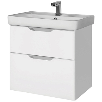 Тумба Dreja.eco Q 60, белый лак, 2 ящ, органайзер, 99.0001