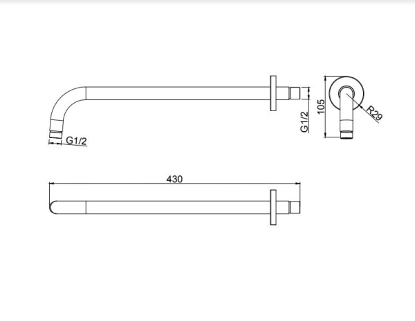 Держатель верхнего душа D&K (DC1004891)