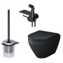 Набор подвесной унитаз с гигиеническим душем, черный AM.PM Spirit V2.0, CK70H1103B