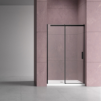 Душевая дверь Vincea Dice VDS-4D120CLB, 1200, черный, стекло прозрачное