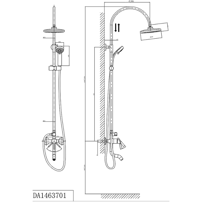 Душевая система D&K Rhein Schiller (DA1463701C09)