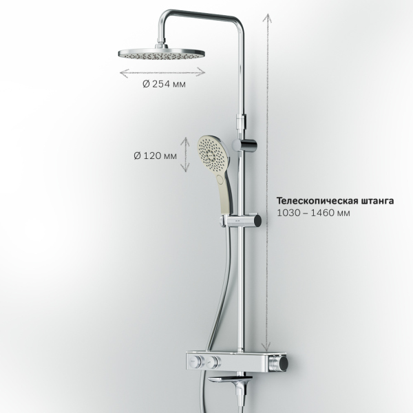 Душевая стойка AM.PM Inspire 2.0 F0750A100