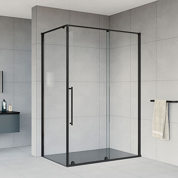Душевой уголок Vincea Arno VSR-1A9012CLB, 1200*900, черный, стекло прозрачное