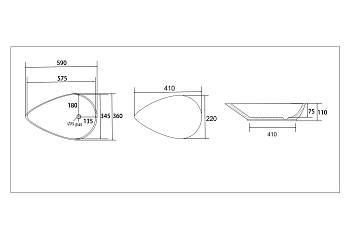 Раковина накладная ABBER Bequem AC2117 белая