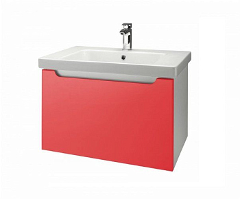 Тумба под раковину Dreja Color 23341 оранжевый глянец