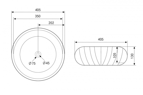 Раковина накладная ABBER Bequem AC2115 белая