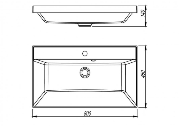 Тумба без раковины подвесная "Манхэттен 80" ЭМАЛЬ 80 2 ящика PLUS графит, ЛС-00002360