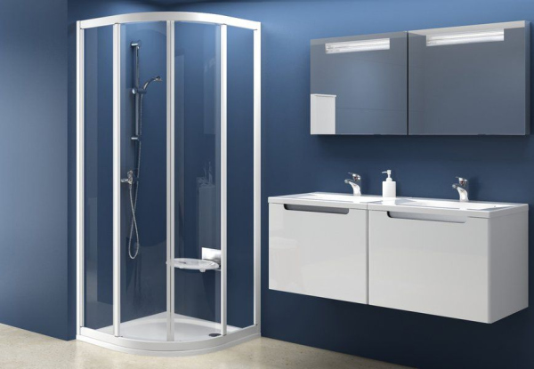 Душевой уголок Ravak SKCP4-80 Transparent, профиль белый