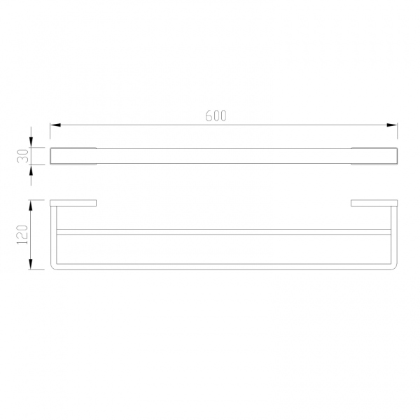 Полотенцедержатель двойной ABBER Westen AA1757G золото матовое