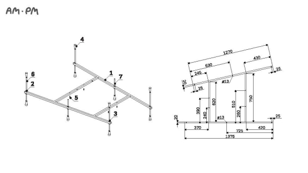 Каркас для ванны AM.PM Spirit 160x100