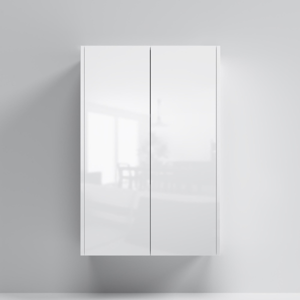 Шкаф с полками 60 см, высота 90 см, белый глянец, универсальный AM.PM Func, M8FCH06029WG