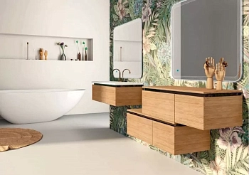 AVRIL База под раковину с двумя выдвижными ящиками 55074 Rovere tabacco 100х45х30 AVRIL База под раковину с двумя выдвижными ящиками 55074 Rovere tabacco 100х45х30