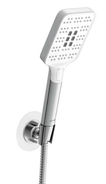 Душевая лейка с держателем Cersanit FERRO 3 режима шланг 150 металл квадрат