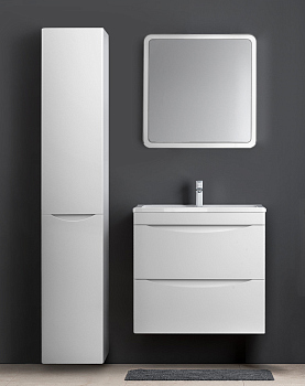 Тумба подвесная Style Line "Бергамо мини 80" (2 ящ.) белый, PLUS (без раковины)