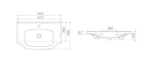 Раковина Opadiris Nil 55*47, 066000-u-01