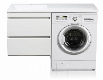 Тумба подвесная Style Line "Даллас 120", белая, PLUS, ЭМАЛЬ (без раковины)