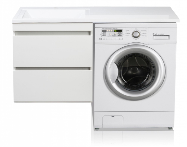 Тумба подвесная Style Line "Даллас 120", белая, PLUS, ЭМАЛЬ (без раковины)