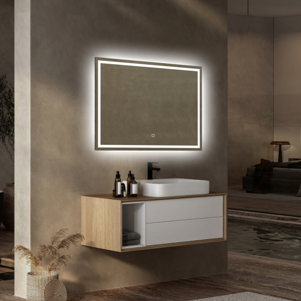 Зеркало ABBER See AG6116S с подсветкой, сенсорный выключатель, диммер