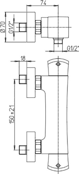 Термостат Paini Lady 89YO511TH для душа