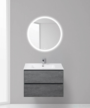 Belbagno База под раковину подвесная, с двумя выкатными ящиками Stucco Cemento, PIETRA-800-2C-SO-SCM