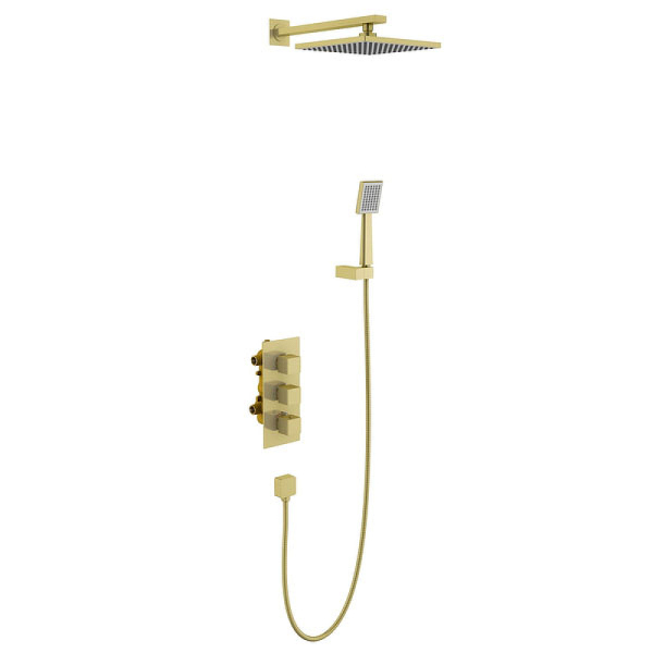 Душевая система встроенная с термостатом Timo Tetra-thermo (SX-0179/17SM) золото матовое