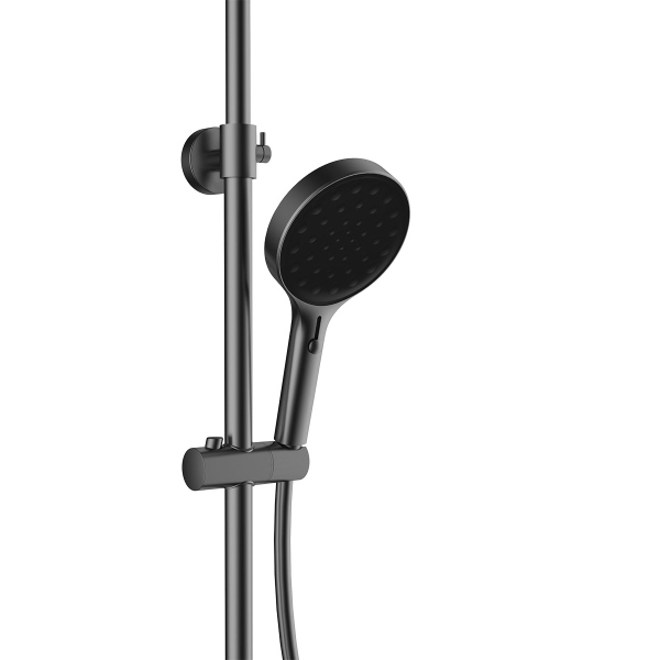 Душевая стойка Vincea Inspire VSFS-3I12TGM термостатическая с изливом, вороненая сталь