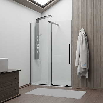 Душевая дверь RGW TO-18B, 41071814-14, Чёрный, 140*195