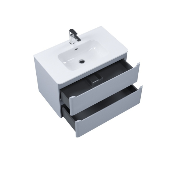 Тумба с раковиной, подвесная, 80 см, светло-серый, Edifice, IDDIS (EDI80L0i95K)